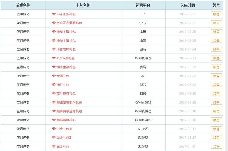 蓝月传奇礼包领取大全 蓝月传奇礼包怎么领取